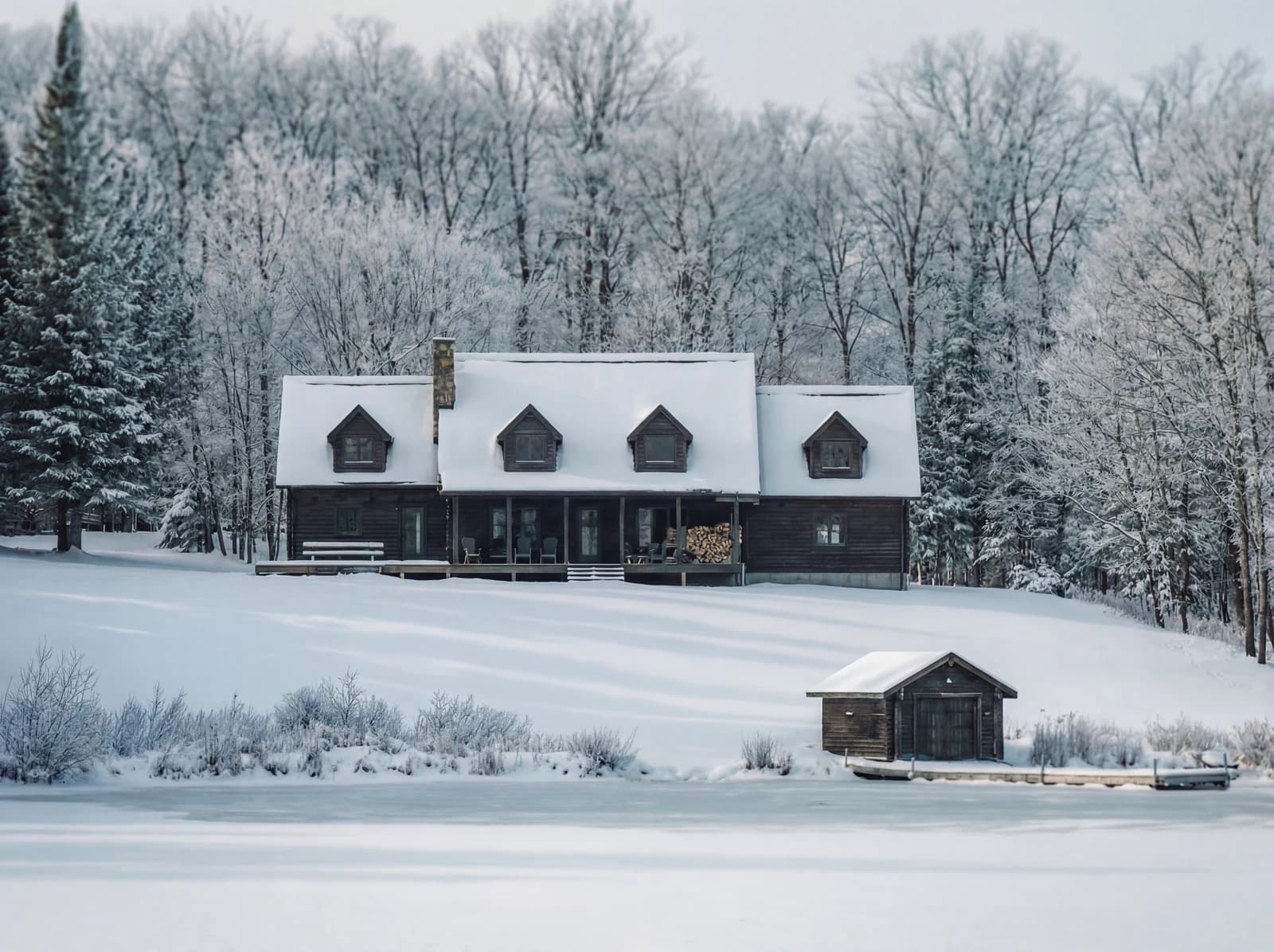 Chalet in winter
